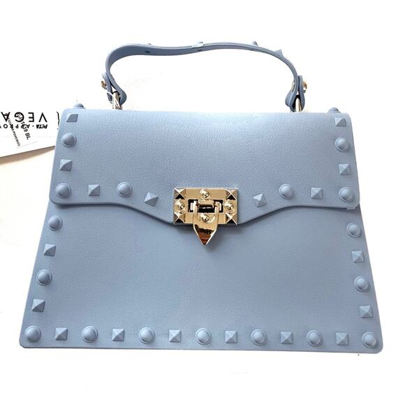 Emperia Studded Jelly Crossbody Bag Blue - Picture 1 of 3